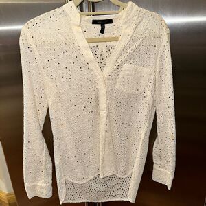 BCBG top women size s white